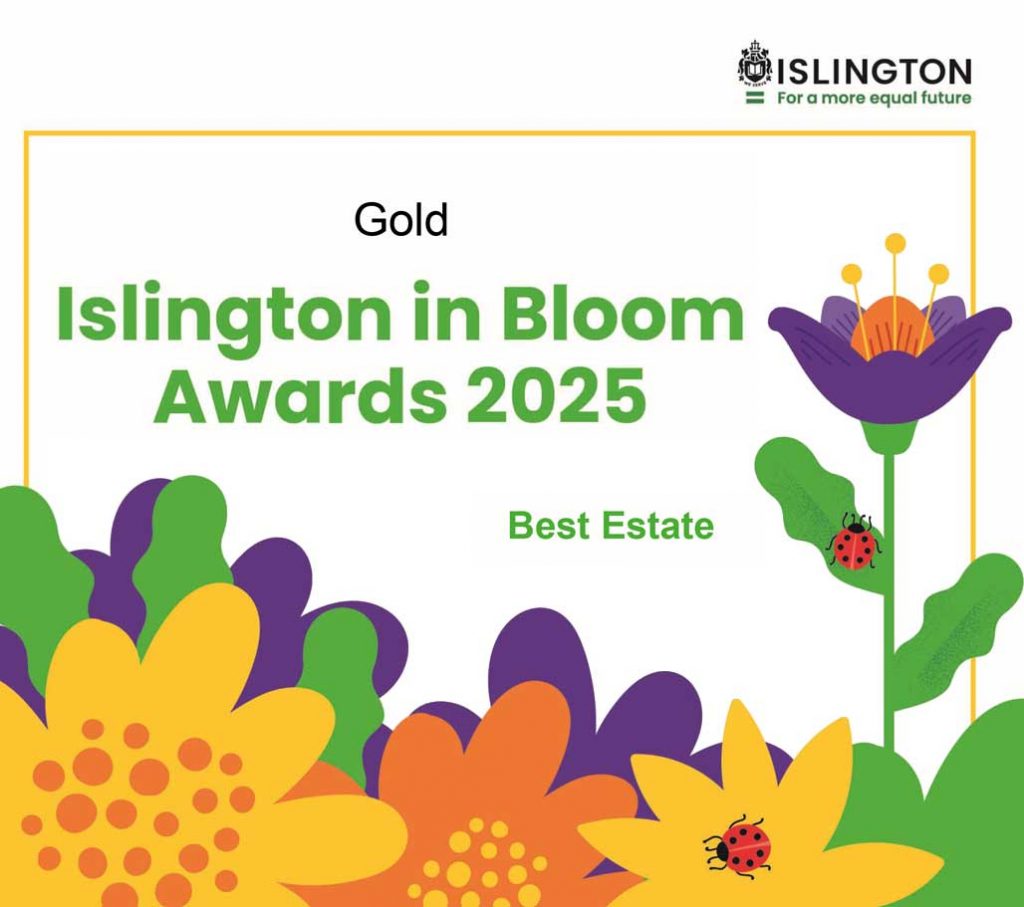 Gold medal for Islington in Bloom - Best Estate